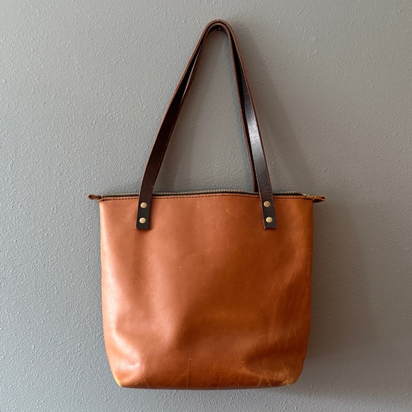 Portland Leather Tote Purse - Picture 2 of 4